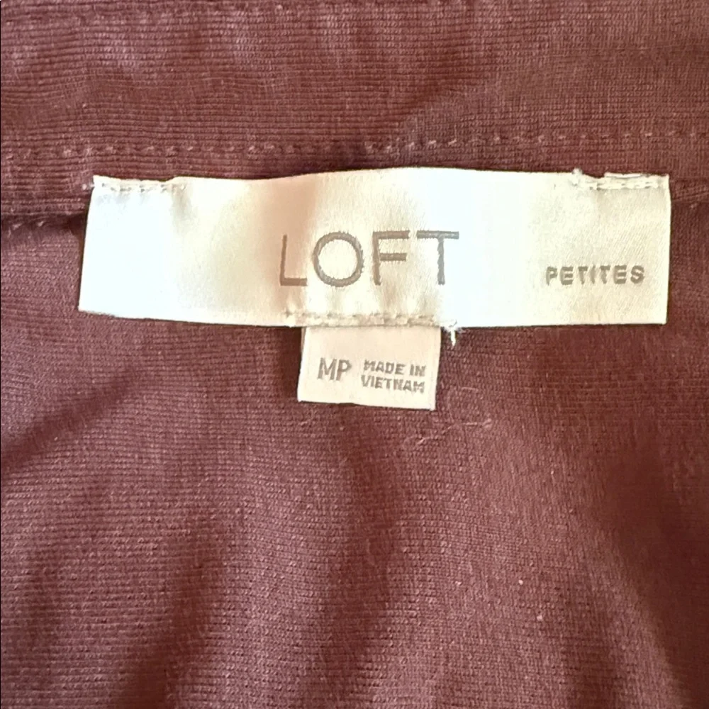 Loft Brown Belted Jumpsuit with Pockets Size Medium Petite - Picture 11 of 12